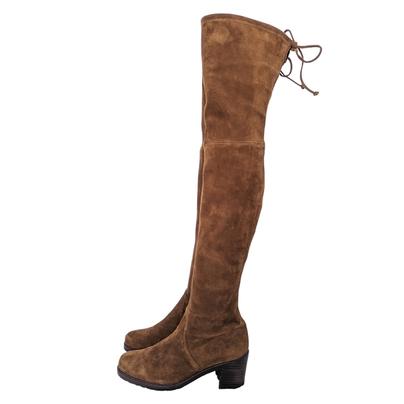 Stuart Weitzman Brown Suede Over The Knee Tall Boot Size 7 - Picture 1 of 9